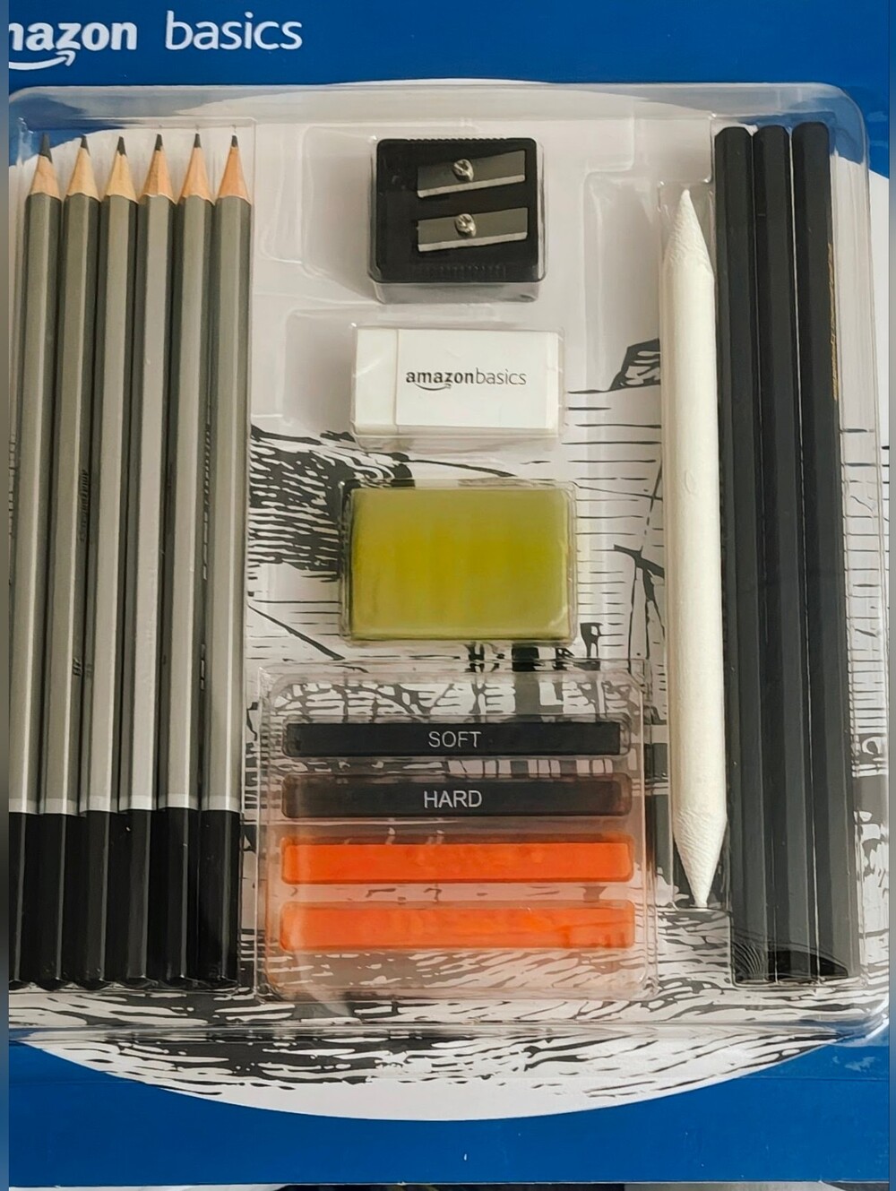 Graphite Sketching Pencil Set - Amazon basics 20pc Set New Sealed Package